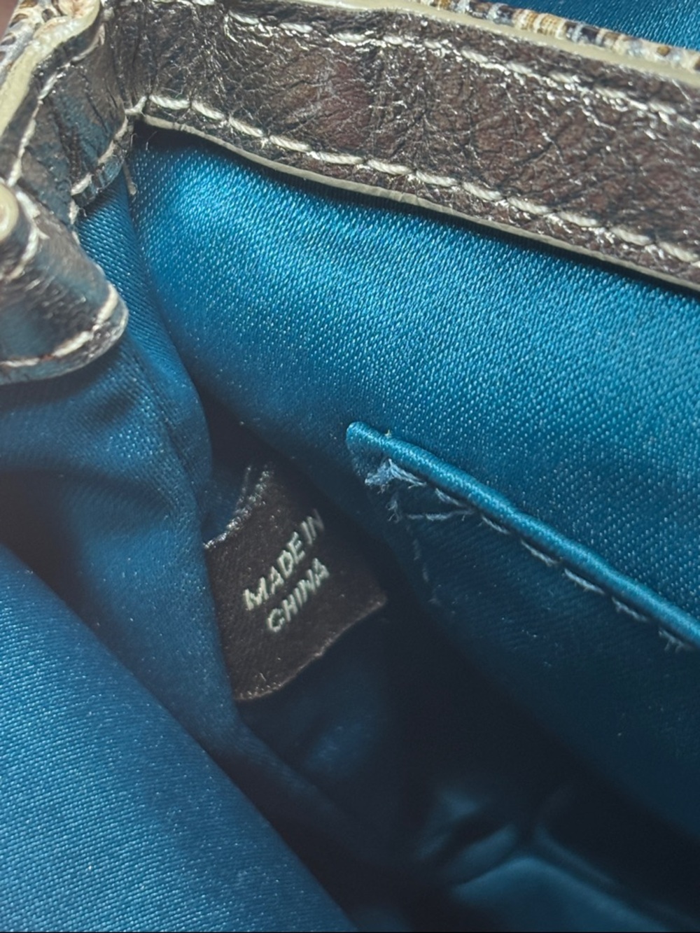 Coach Snakeskin Embossed Leather Chain Crossbody Clutch - Picture 11 of 12
